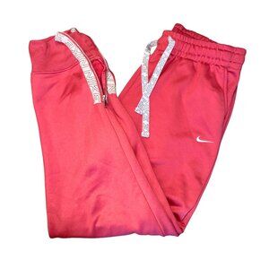 Pink Nike Fleece Sweatpants Zipper Cuff M